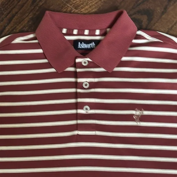 Men’s Ashworth XL EZ-Tech Moisture Wicking cinnamon colored polo shirt. - Picture 5 of 7